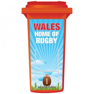 Wales The Home Of Rugby Wheelie Bin Sticker Panel